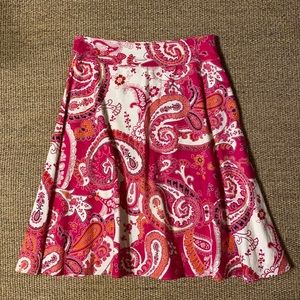 Liz Claiborne Sz 2P paisley skirt